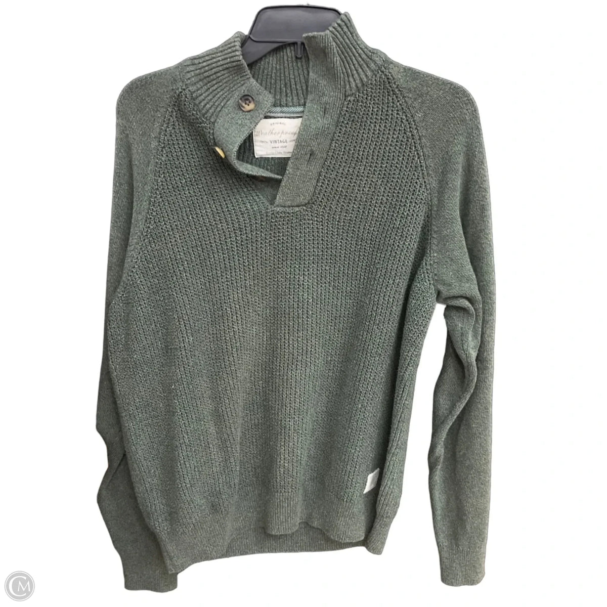 Sweater By Weatherproof In Green, Size: M