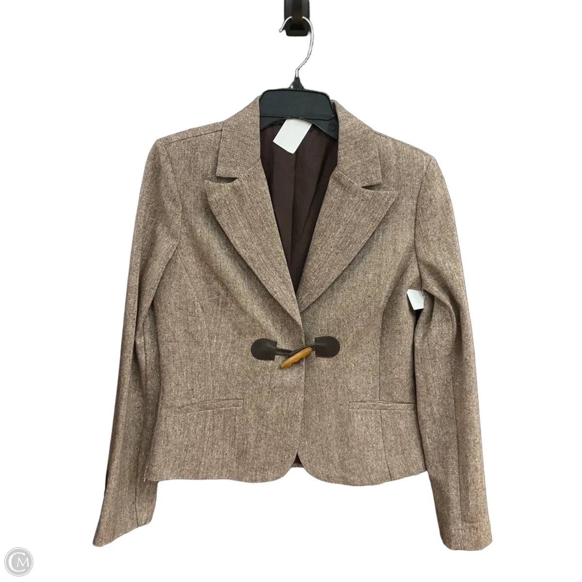 Blazer By Clothes Mentor In Brown, Size: L