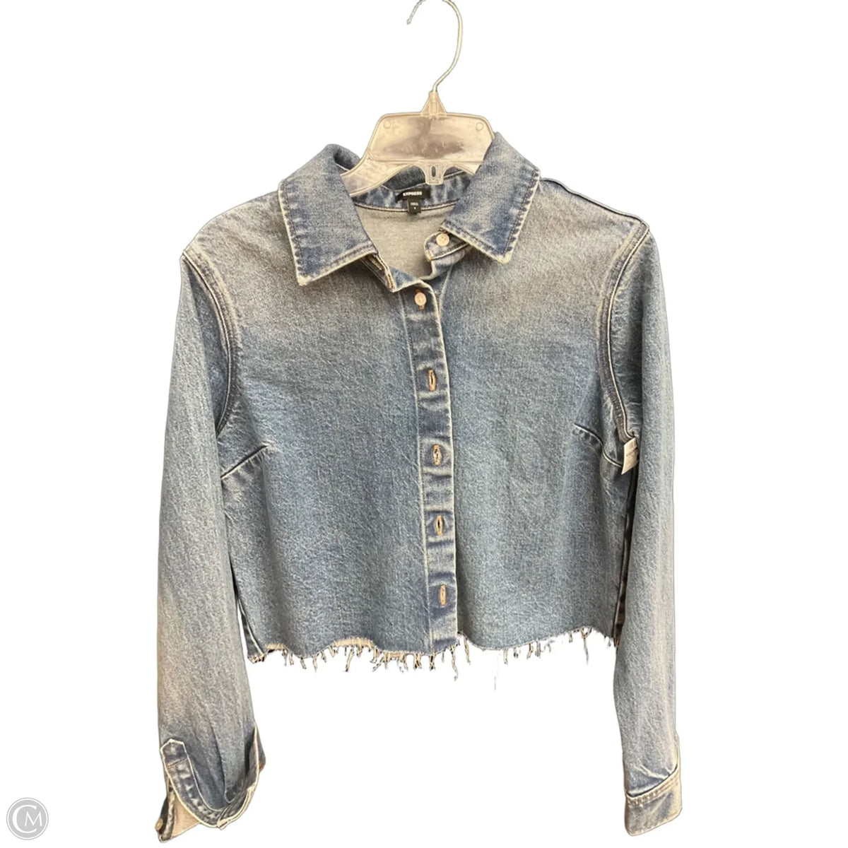 Jacket Denim By Express In Blue Denim, Size: S