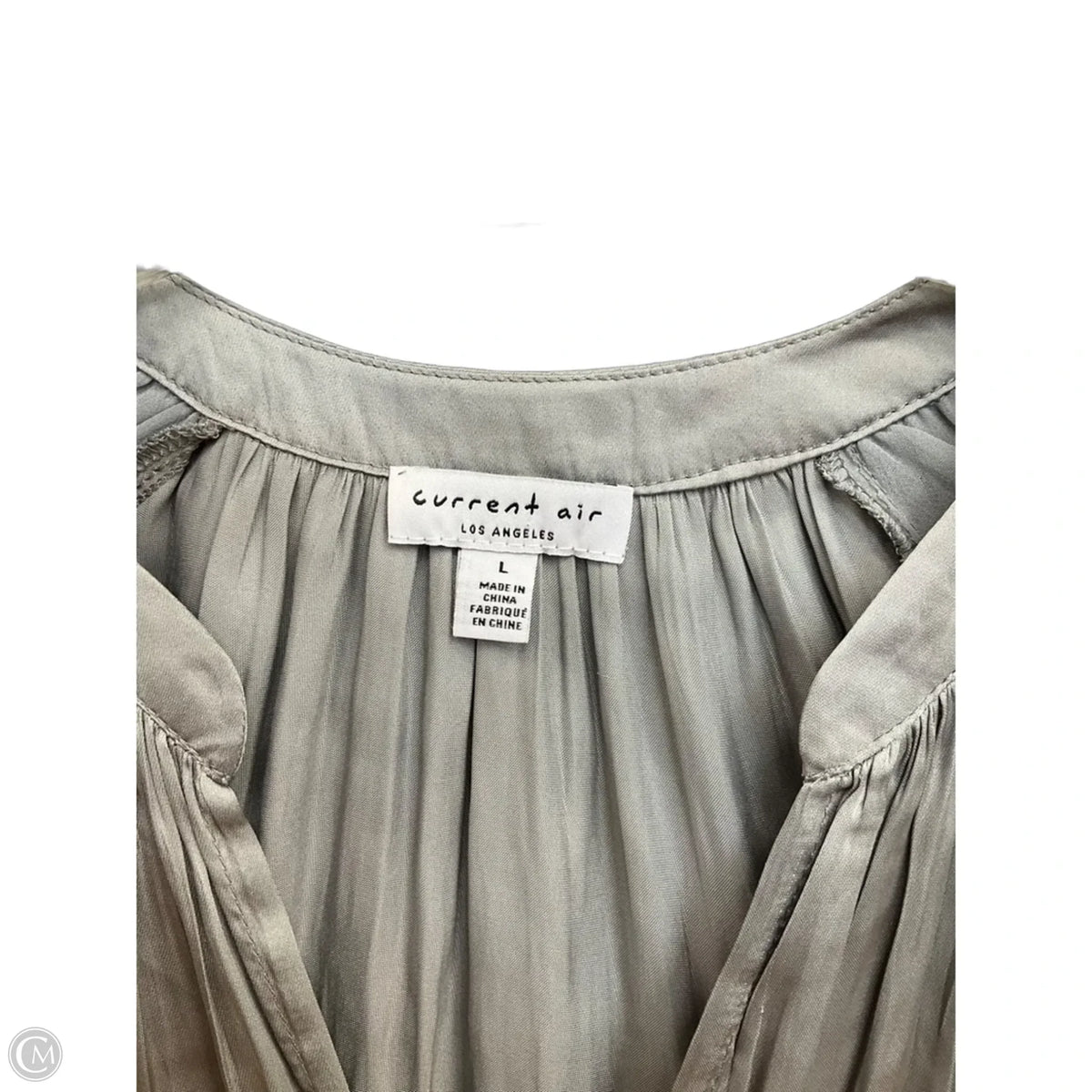 Top Long Sleeve By Current Air In Grey, Size: L