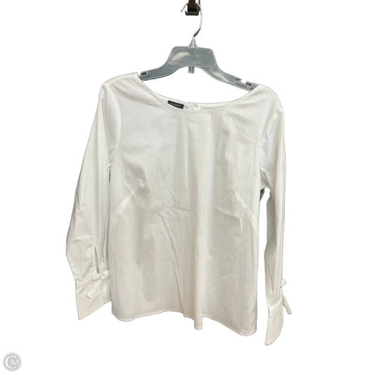 Top Long Sleeve By Talbots In White, Size: M