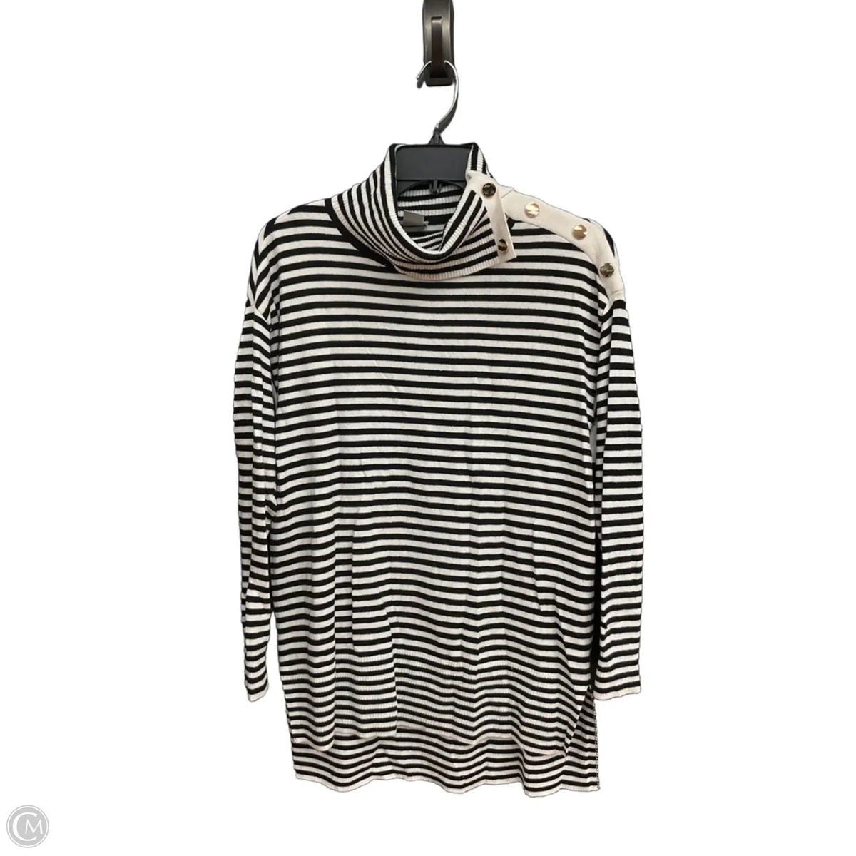 Top Long Sleeve By Chicos In Striped Pattern, Size: Xs