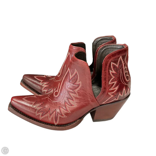 Boots Ankle Heels By Ariat In Red, Size: 5.5