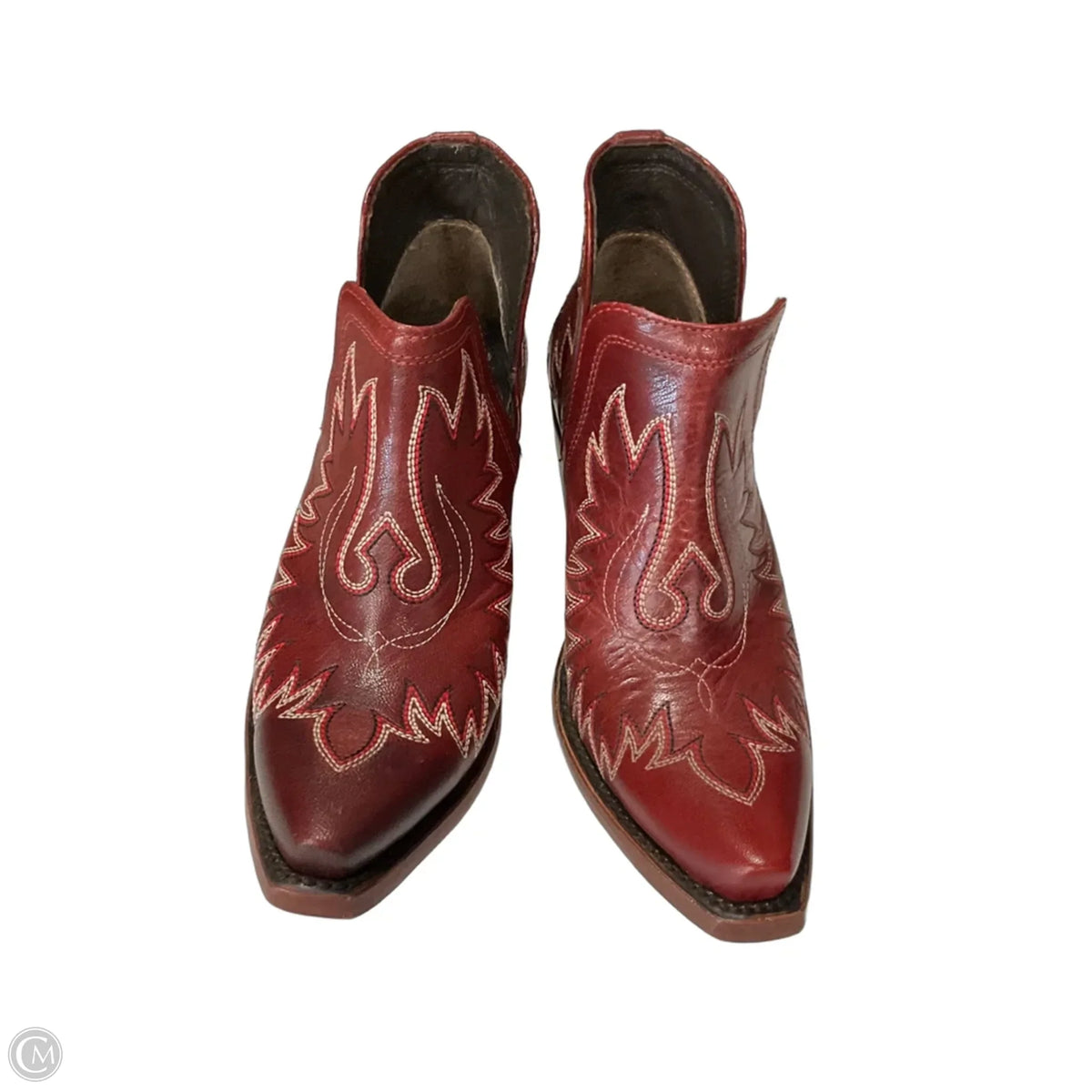 Boots Ankle Heels By Ariat In Red, Size: 5.5