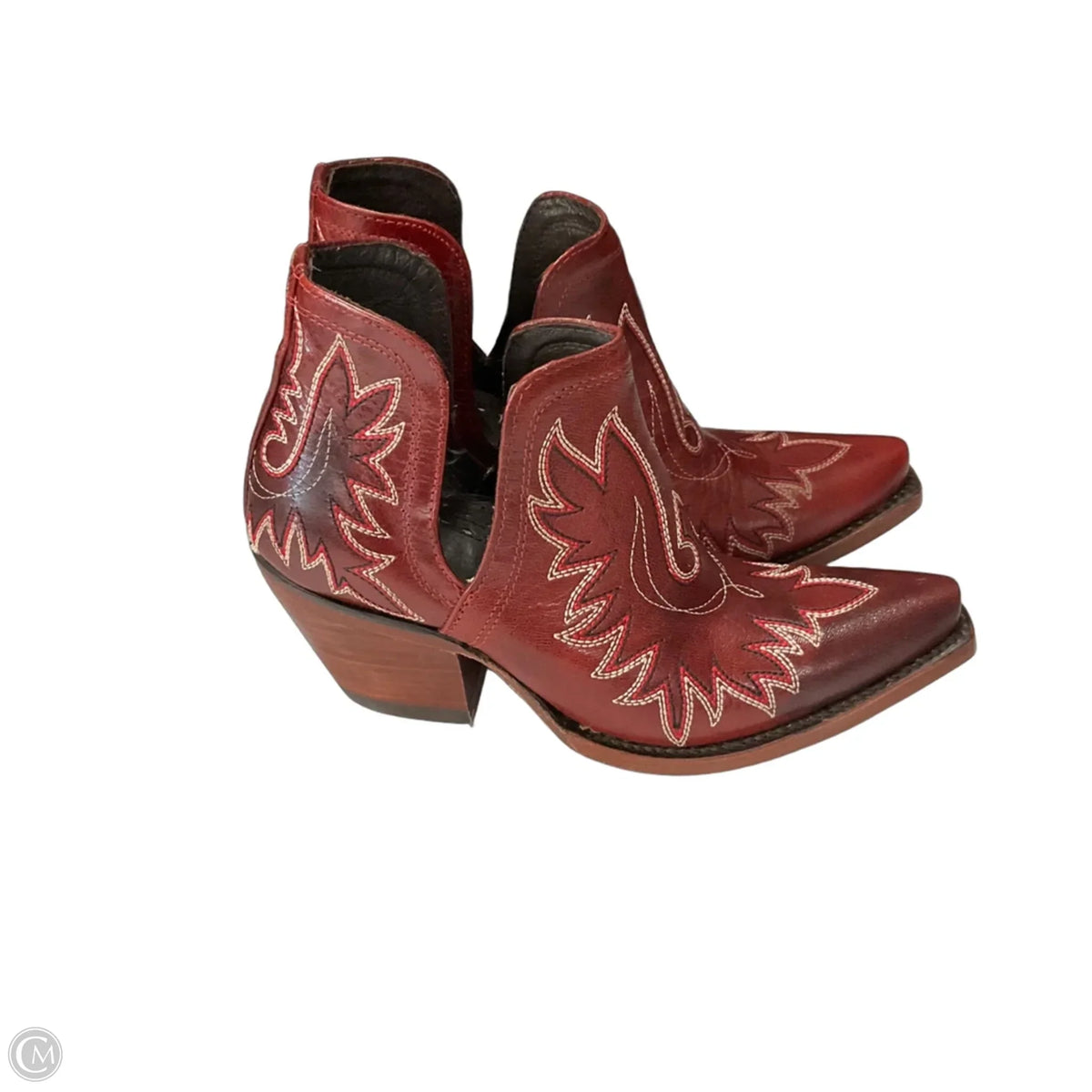 Boots Ankle Heels By Ariat In Red, Size: 5.5