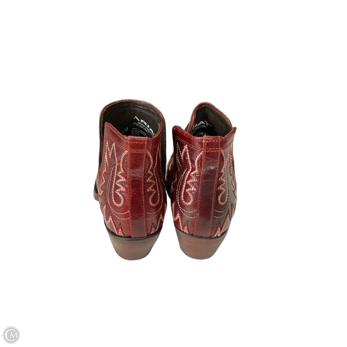 Boots Ankle Heels By Ariat In Red, Size: 5.5