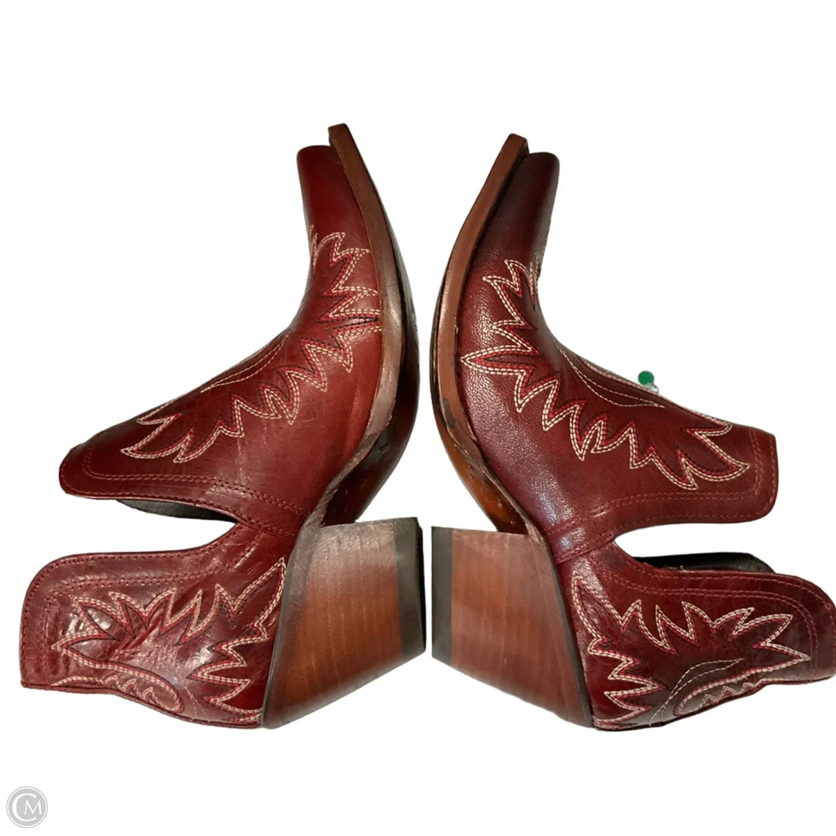 Boots Ankle Heels By Ariat In Red, Size: 5.5