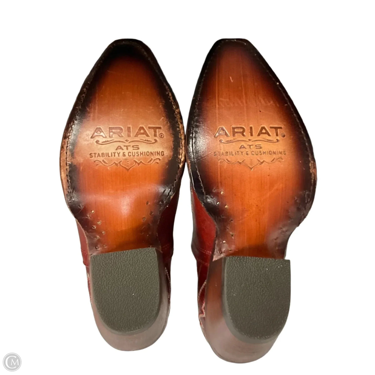 Boots Ankle Heels By Ariat In Red, Size: 5.5