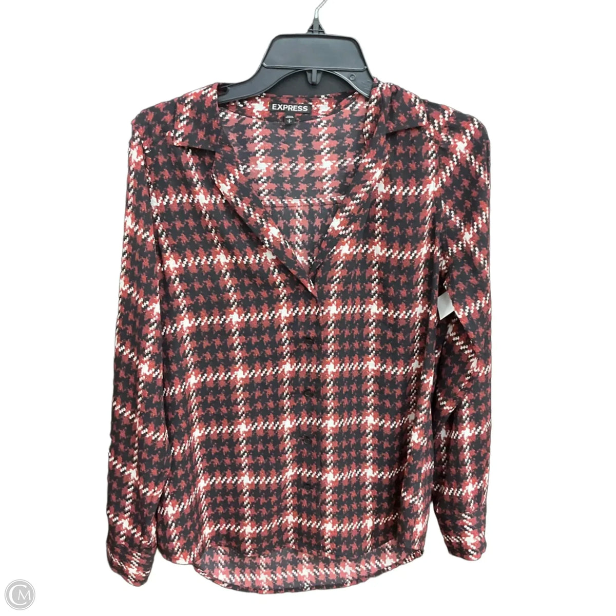 Blouse Long Sleeve By Express In Red, Size: S