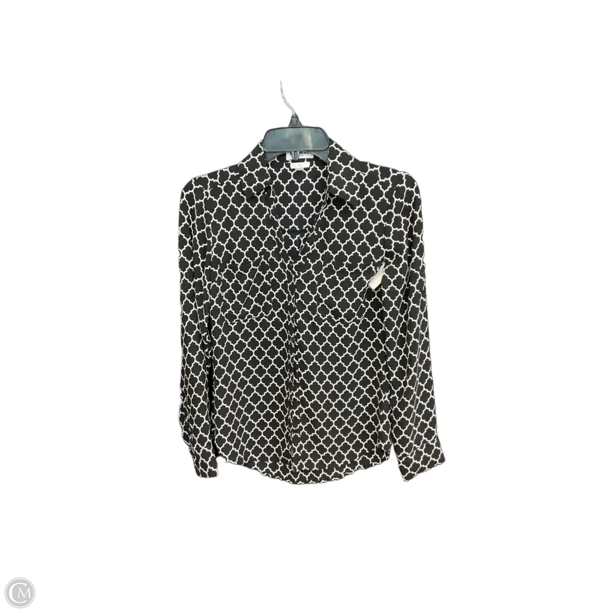 Blouse Long Sleeve By Express In Black, Size: Xs