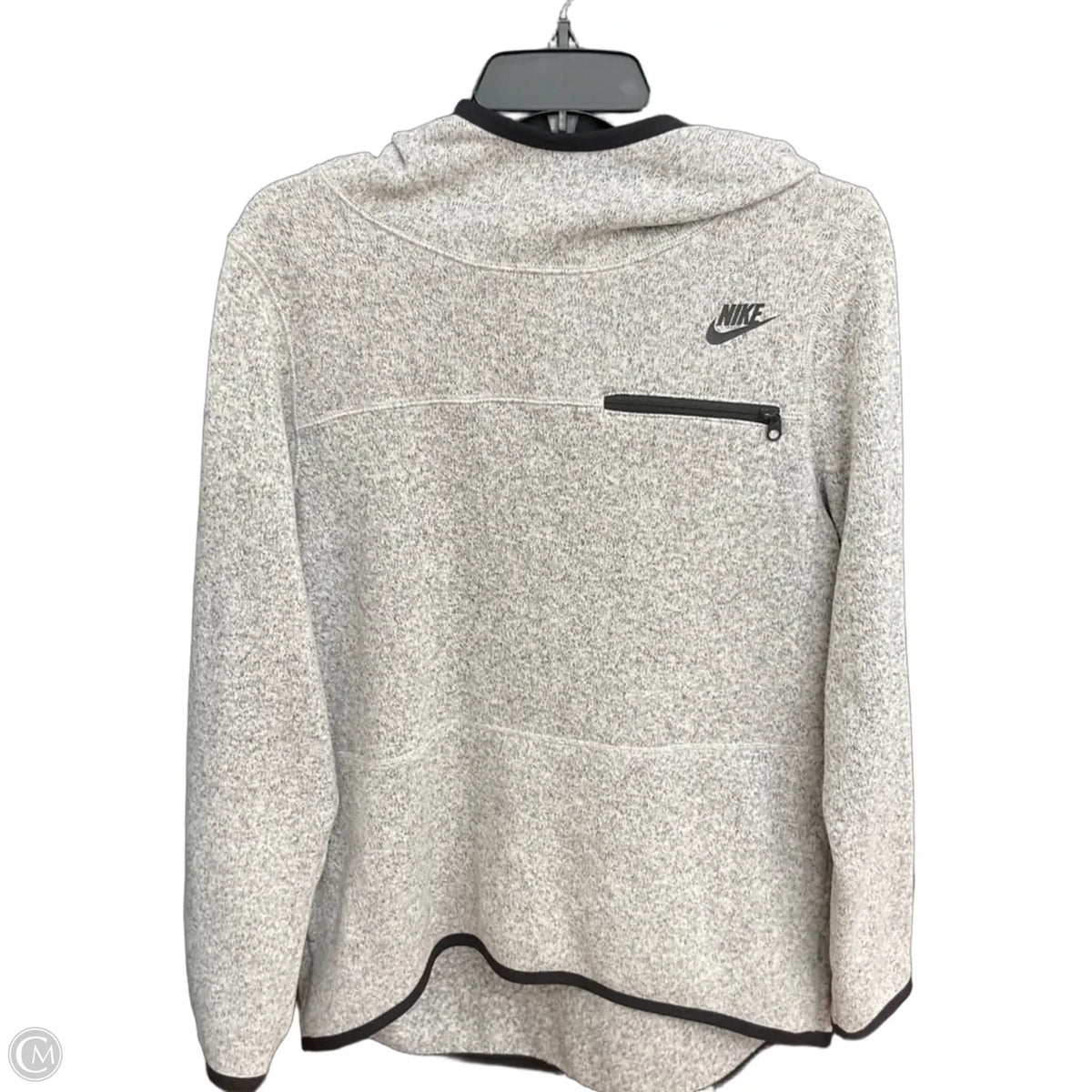 Sweatshirt Hoodie By Nike In Grey, Size: M