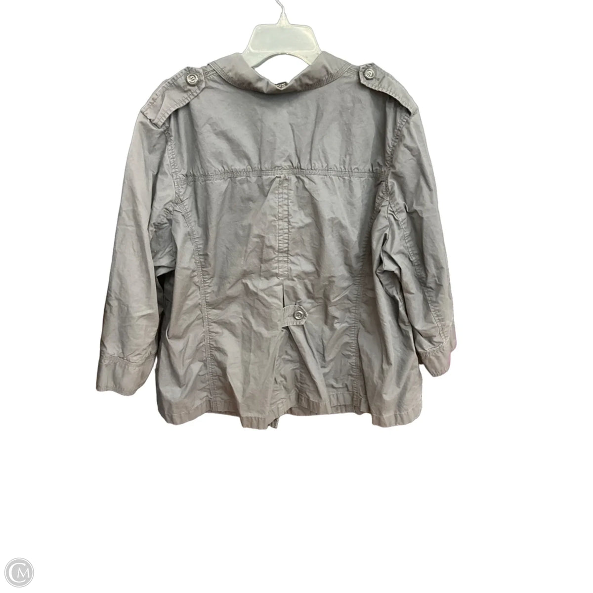 Jacket Utility By Style And Company In Grey, Size: 2x