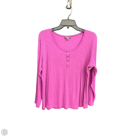 Top Long Sleeve By Eddie Bauer In Purple, Size: Xxl