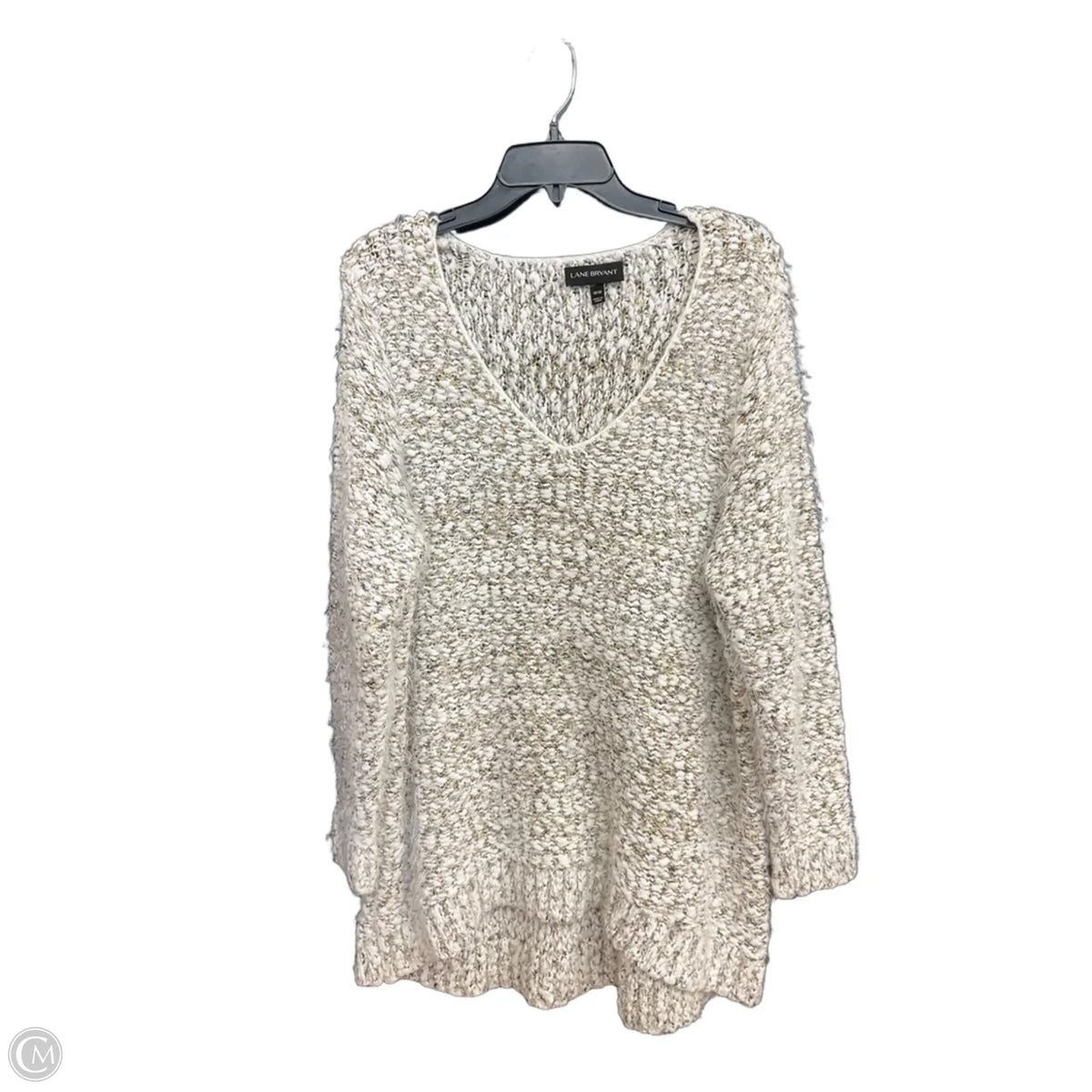 Sweater By Lane Bryant In White, Size: 1x