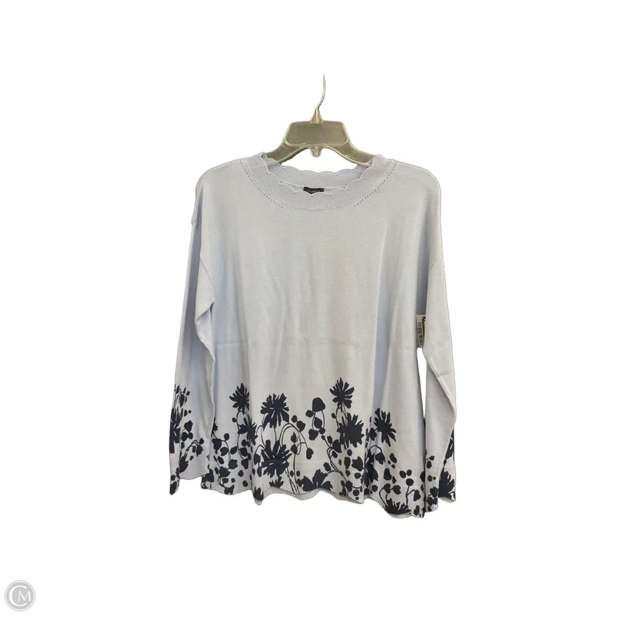 Top Long Sleeve By Talbots In Blue, Size: L
