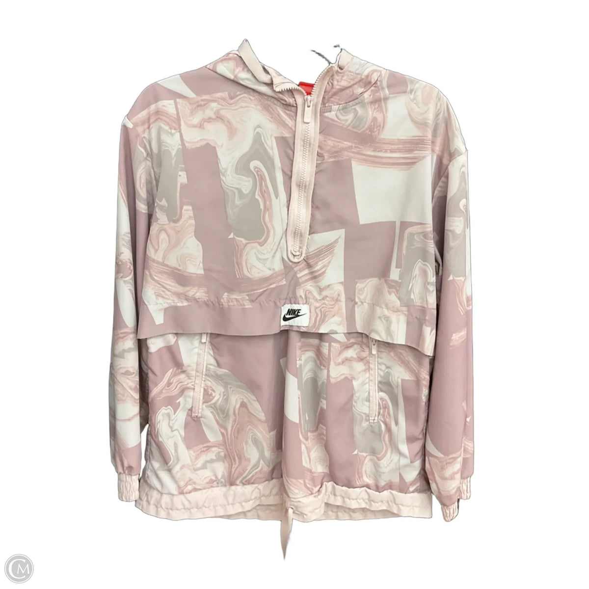 Athletic Jacket By Nike In Pink, Size: M