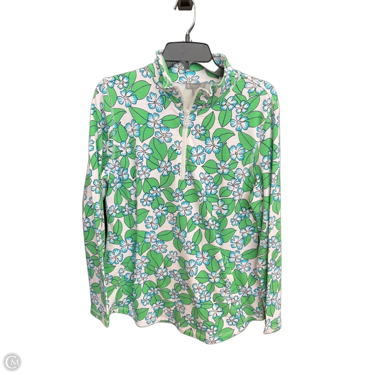 Top Long Sleeve By Talbots In Green, Size: M