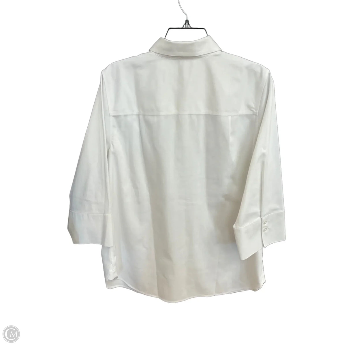 Blouse Long Sleeve By Chicos In White, Size: M