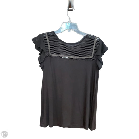 Top Short Sleeve By Cha Cha Vente In Black, Size: L