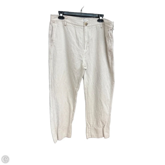 Jeans Wide Leg By Madewell In Tan, Size: 12