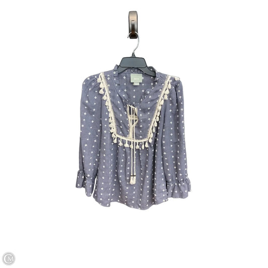 Top Long Sleeve By Maeve In Blue, Size: M