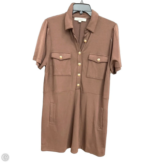 Dress Casual Midi By Loft In Brown, Size: Xl