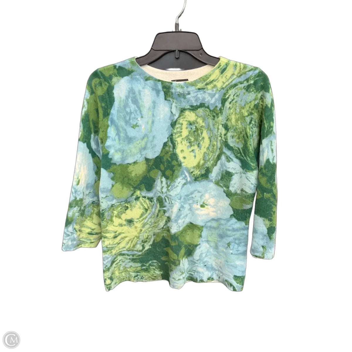 Sweater By Talbots In Blue & Green, Size: M