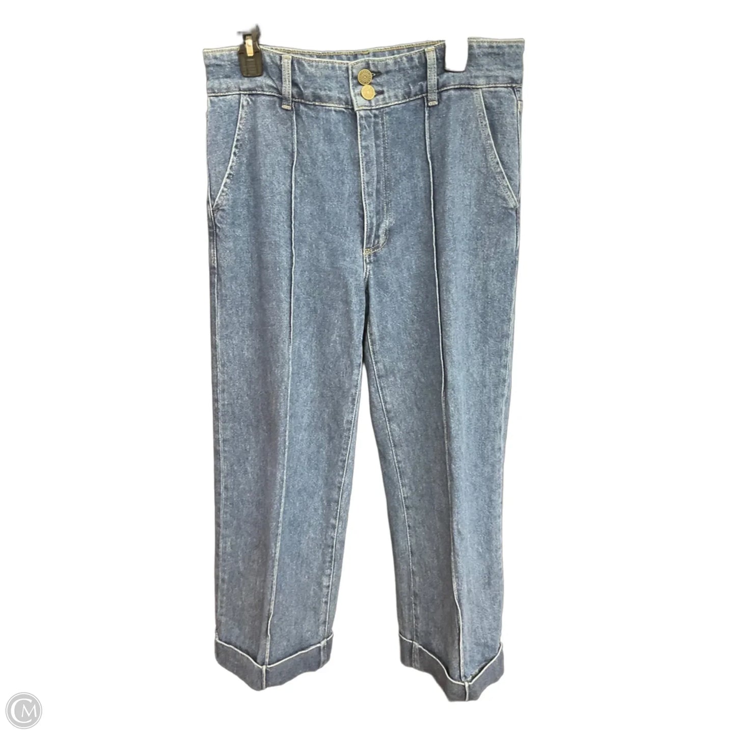 Jeans Wide Leg By Frame In Blue, Size: 6