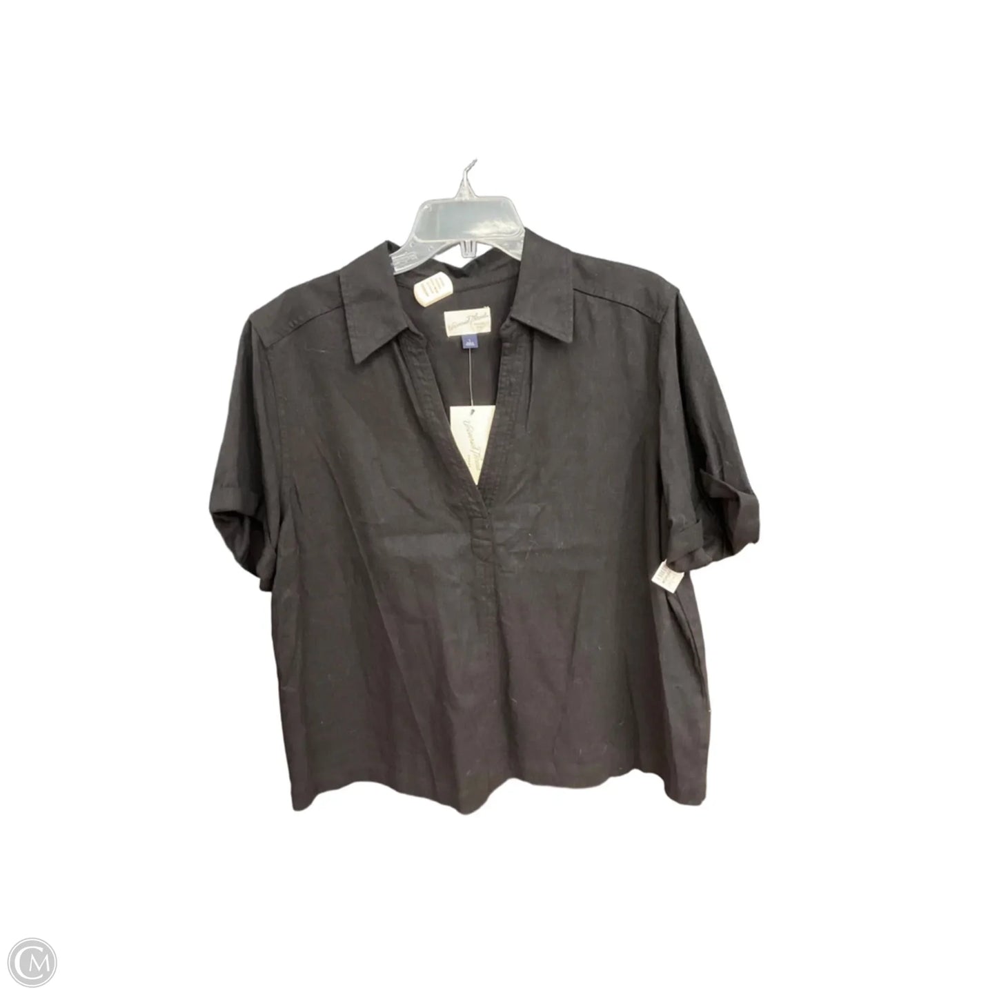 Top Short Sleeve By Universal Thread In Black, Size: L