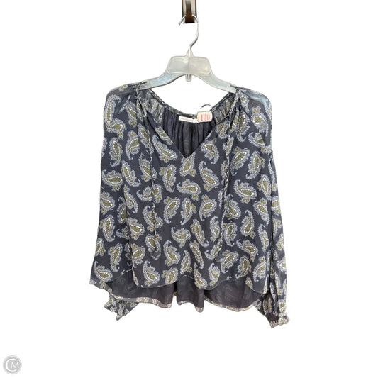 Top Long Sleeve By Cmc In Blue, Size: S