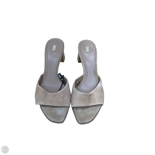 Shoes Heels Kitten By Zara In Tan, Size: 9