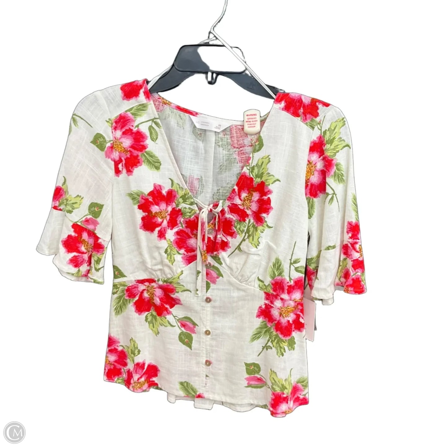 Top Long Sleeve By Lc Lauren Conrad In Floral Print, Size: Xs