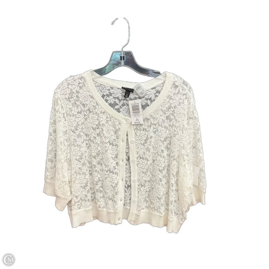 Cardigan By Torrid In White, Size: 2x