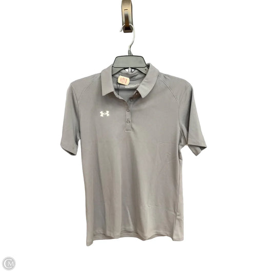 Top Short Sleeve By Under Armour In Grey, Size: Sp