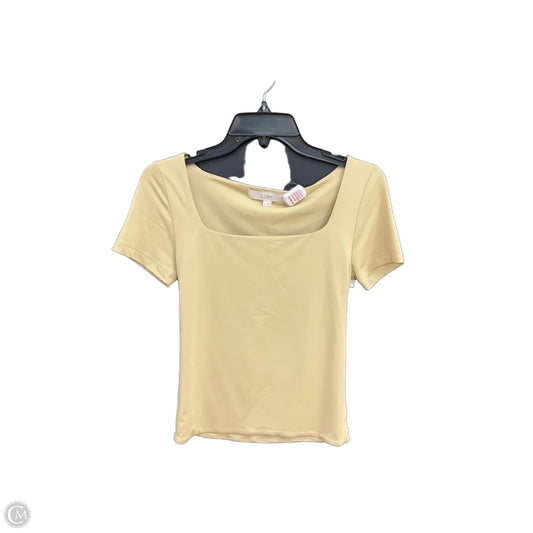 Top Short Sleeve By Loft In Beige, Size: S