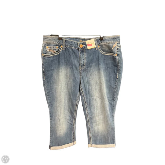 Capris By Simply Emma In Blue, Size: 16