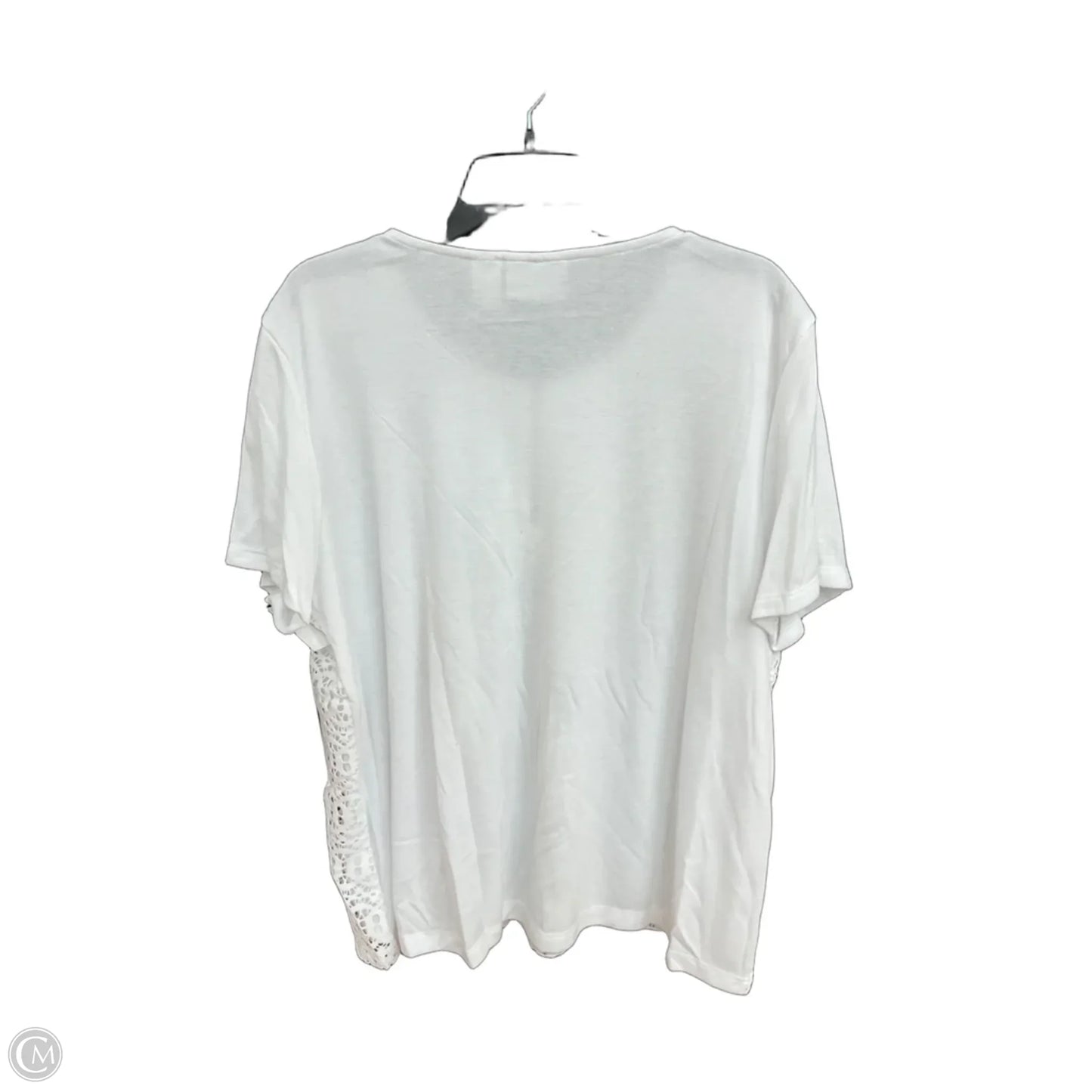 Top Short Sleeve By Alfred Dunner In White, Size: 2x
