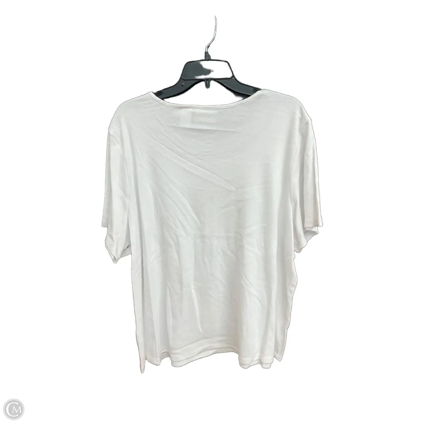 Top Short Sleeve By Alfred Dunner In White, Size: 2x