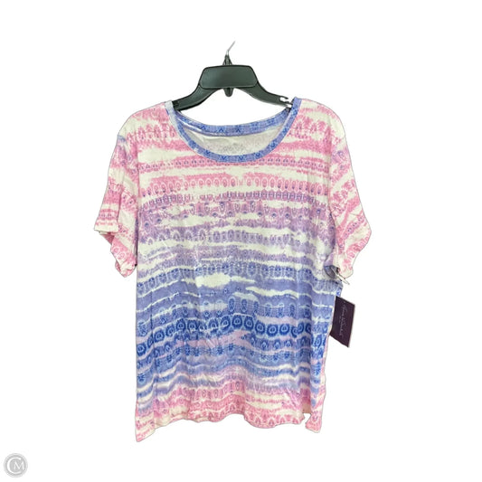 Top Short Sleeve By Gloria Vanderbilt In Purple, Size: 2x