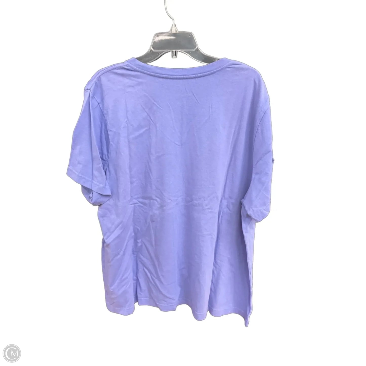 Top Short Sleeve By Cmc In Purple, Size: 2x