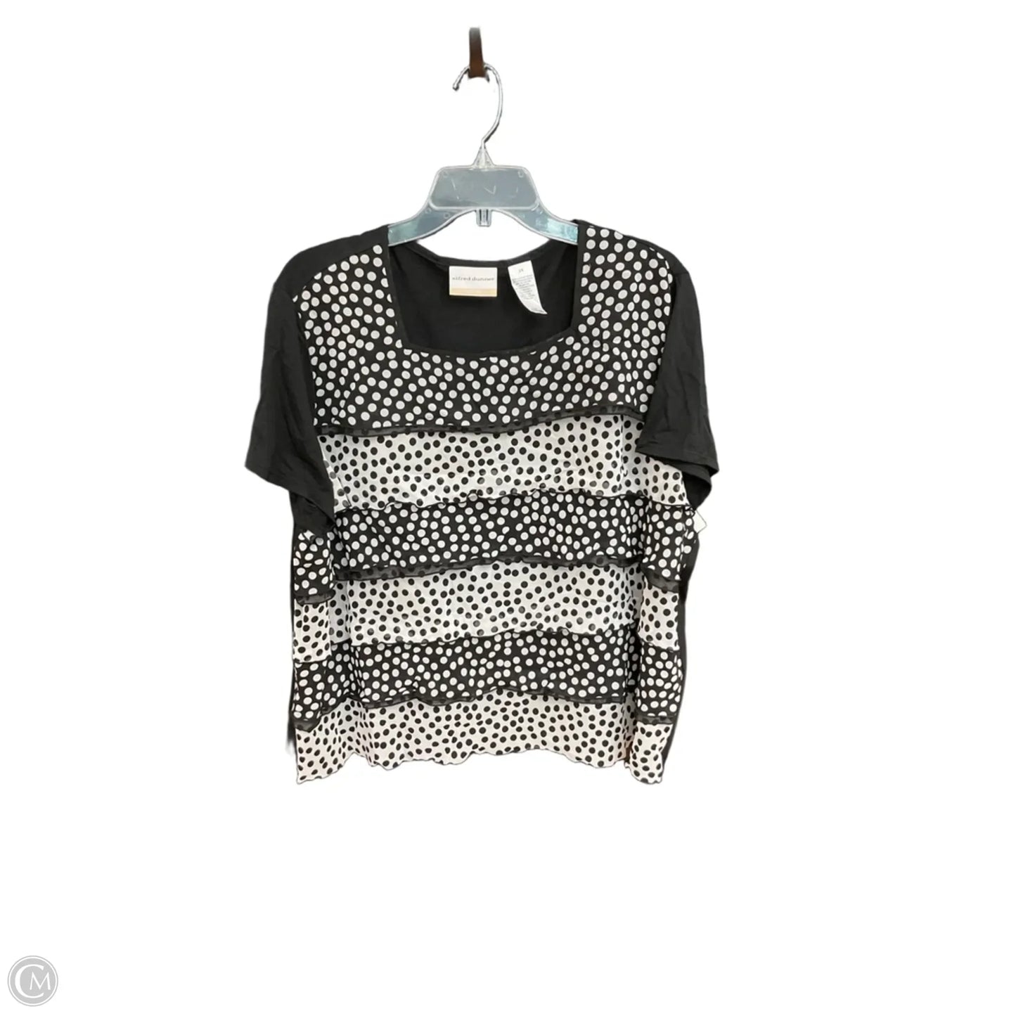 Top Short Sleeve By Alfred Dunner In Black, Size: 2x