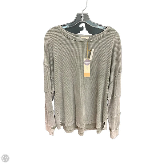Top Long Sleeve By White Crow In Green, Size: L