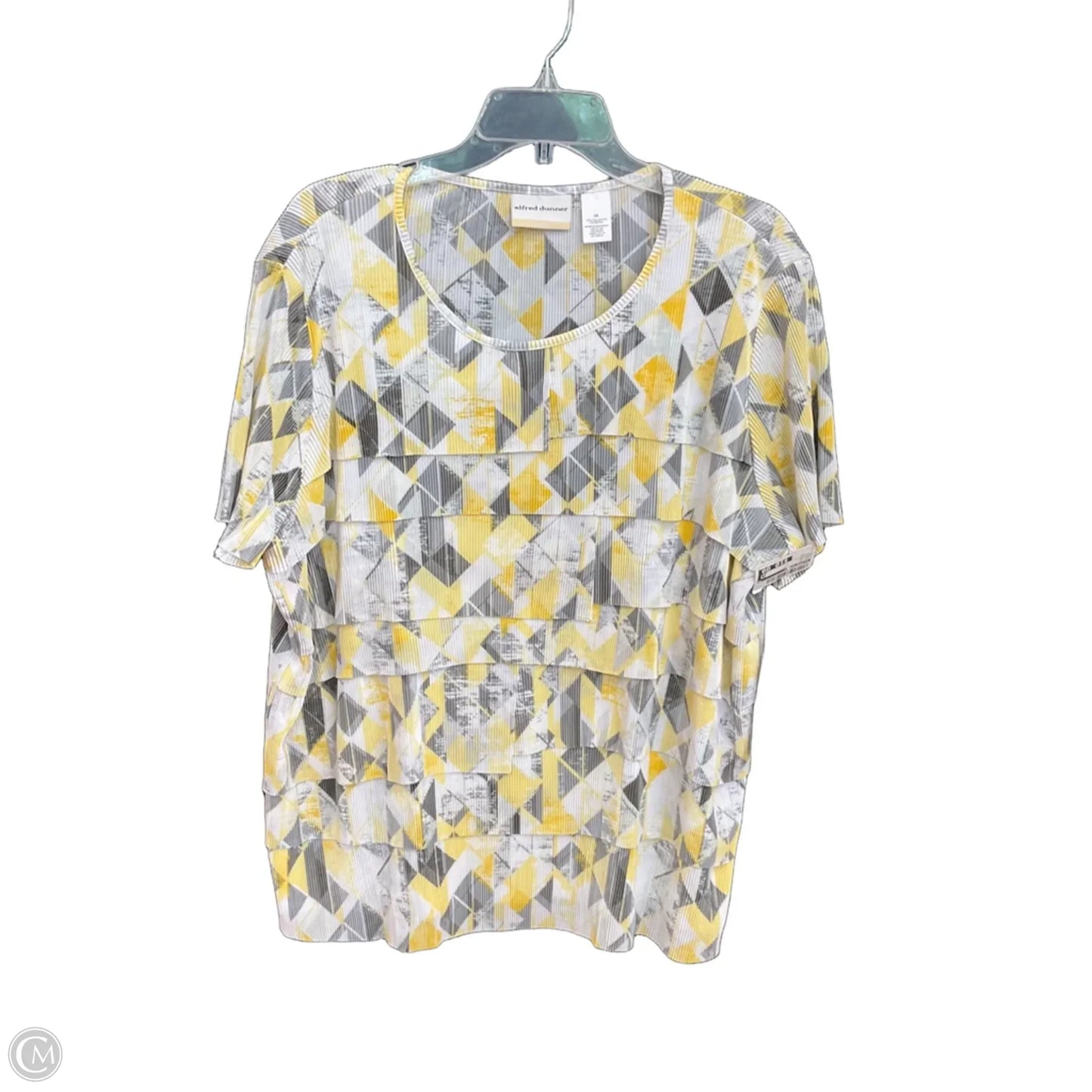 Top Short Sleeve By Alfred Dunner In Yellow, Size: 2x