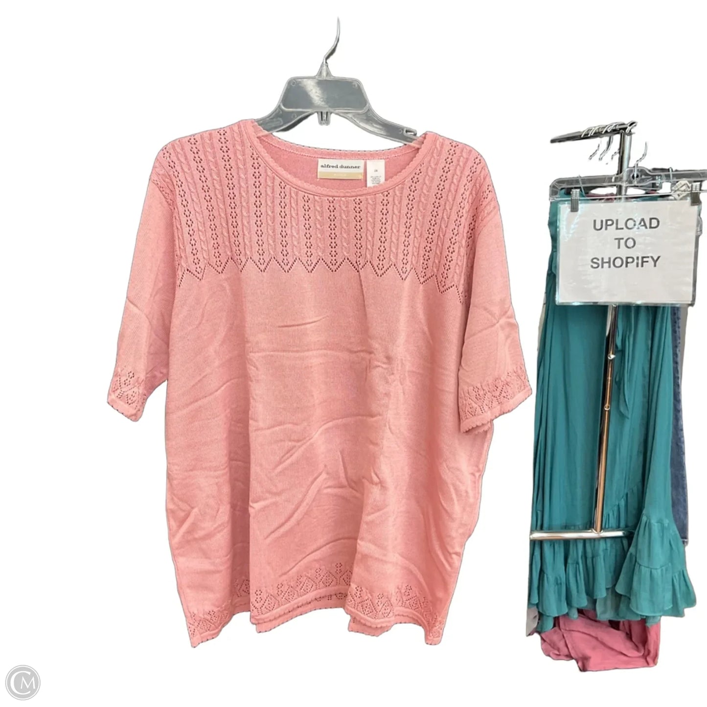 Top Short Sleeve By Alfred Dunner In Pink, Size: 2x