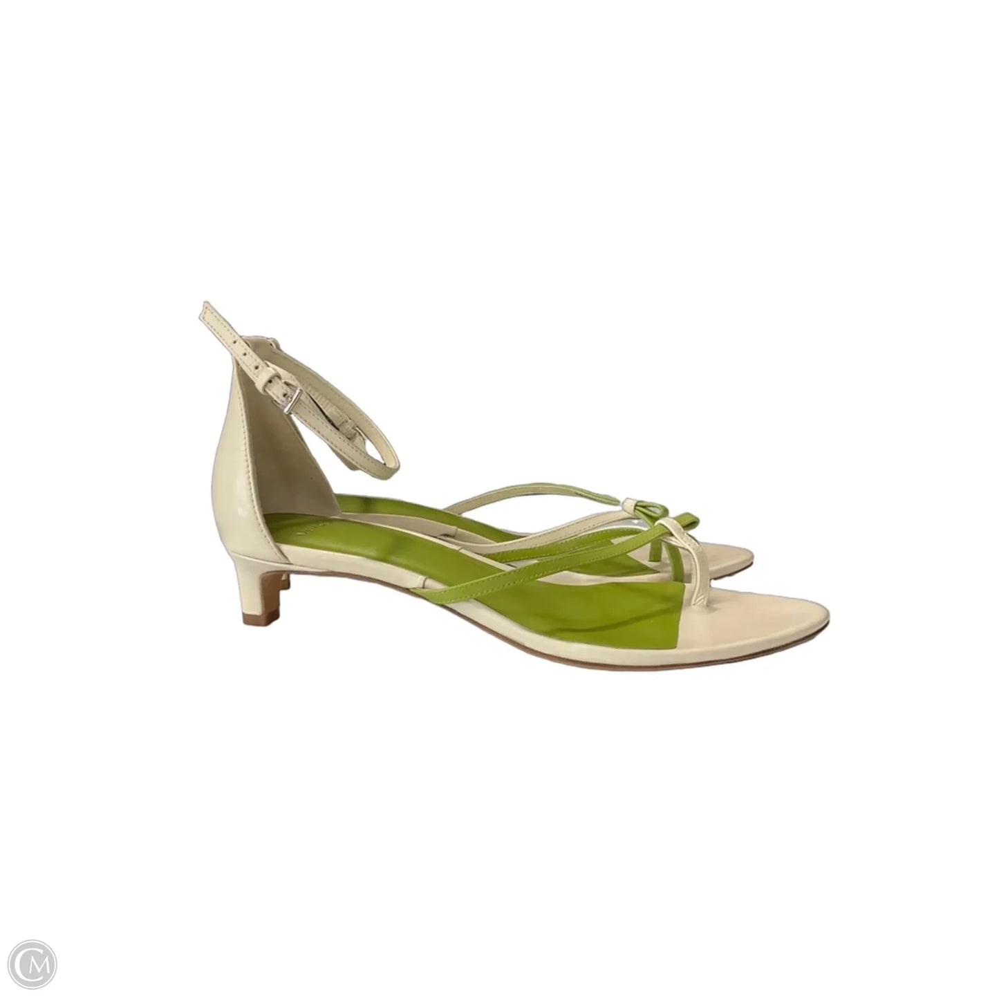 Shoes Heels Kitten By Vince In Green & White, Size: 8.5