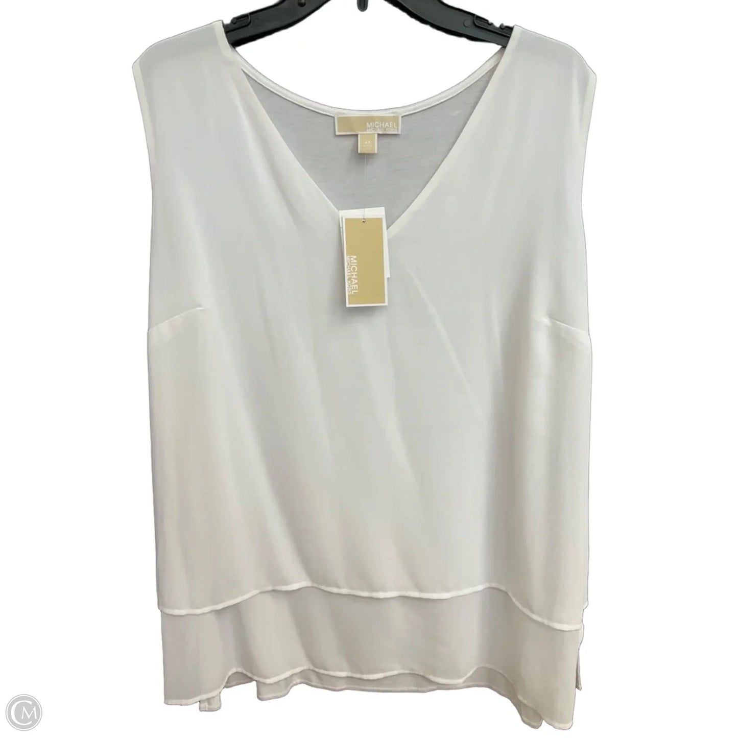 Top Sleeveless By Michael By Michael Kors In White, Size: 2x