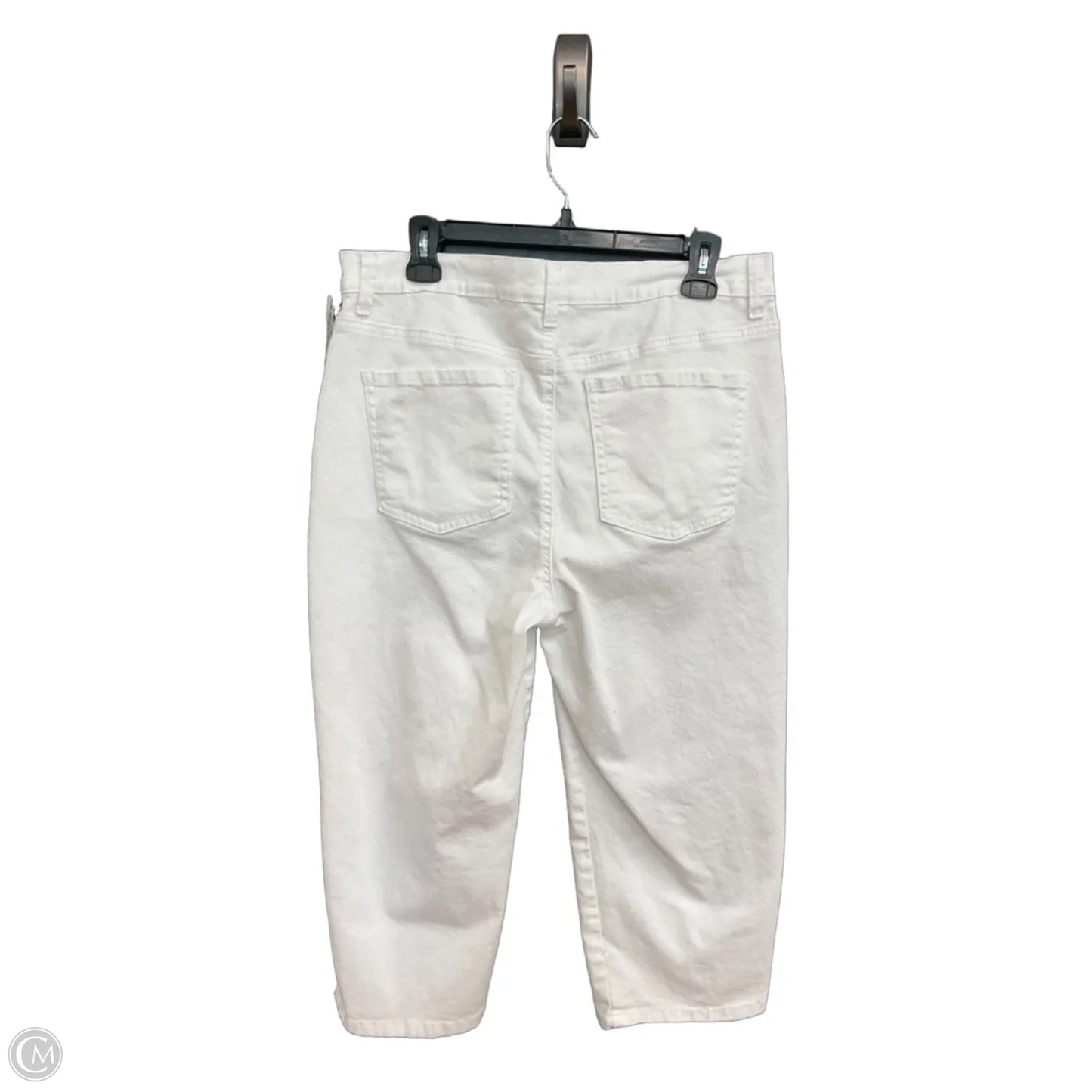 Capris By Gloria Vanderbilt In White, Size: 14