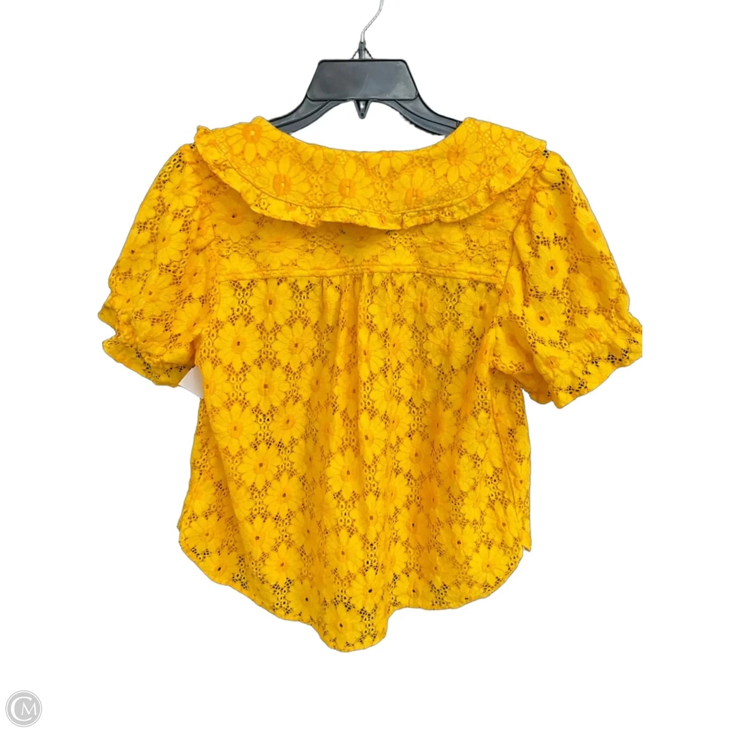 Top Short Sleeve By Pilcro In Yellow, Size: L