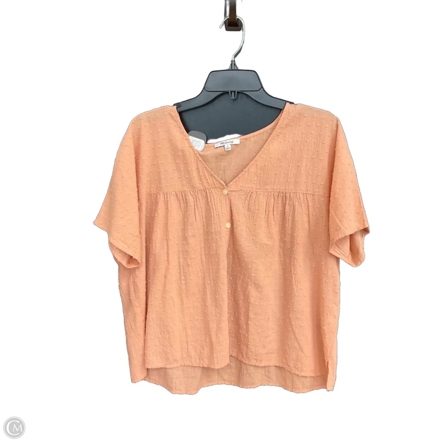 Top Short Sleeve By Madewell In Beige, Size: M