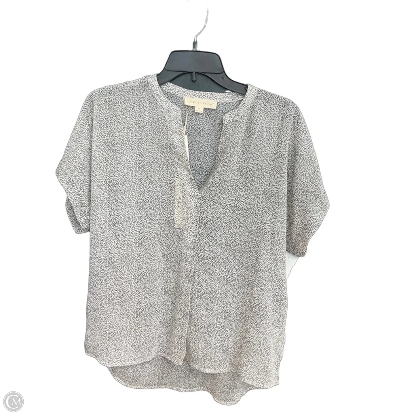Top Short Sleeve By Love Stitch In Black, Size: M
